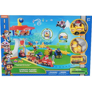 ست اسباب بازی قطار و برج سگ های نگهبان Paw Patrol Lookout Playset Track Toy